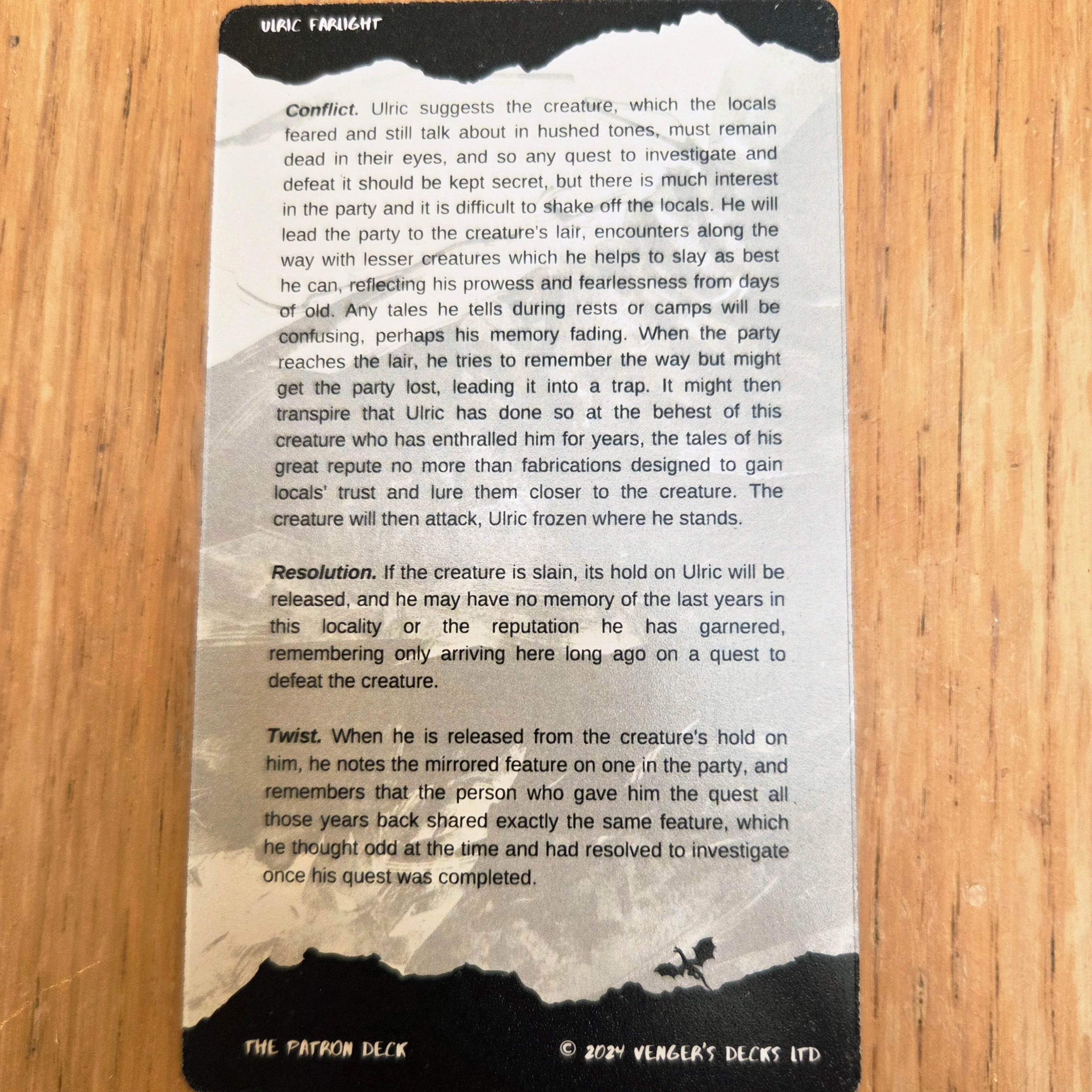 The Patron | Deck of 50 NPCs and Quest-Givers