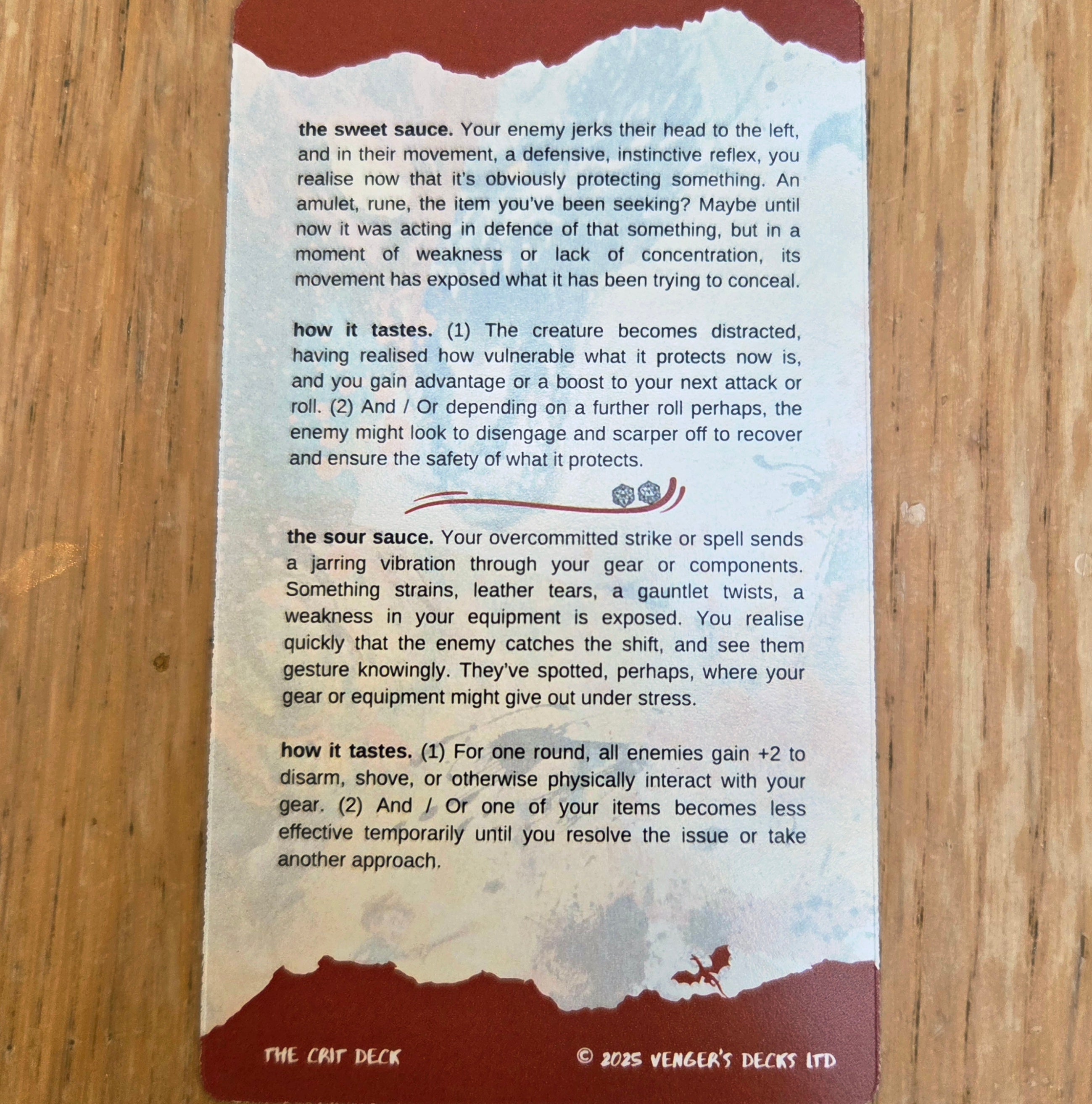 The Crit | Deck of 100 Critical Hits & Misses