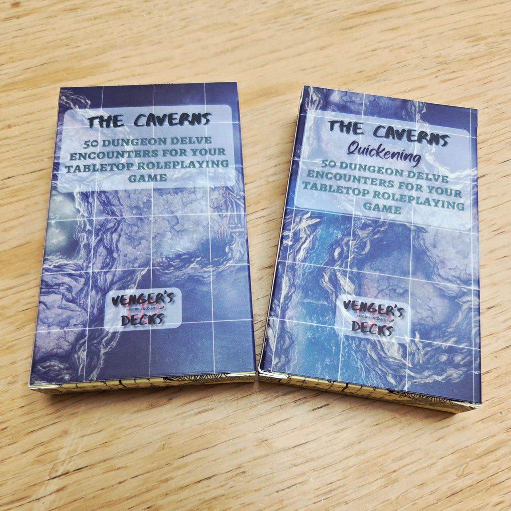 The Caverns | Modular OSR Dungeon Tiles & Encounter Decks