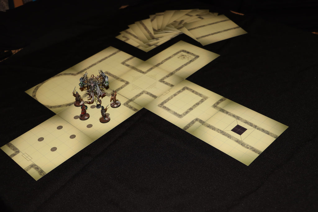The Caverns | Modular OSR Dungeon Tiles & Encounter Decks