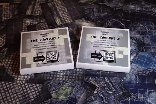 The Caverns | Modular OSR Dungeon Tiles & Encounter Decks