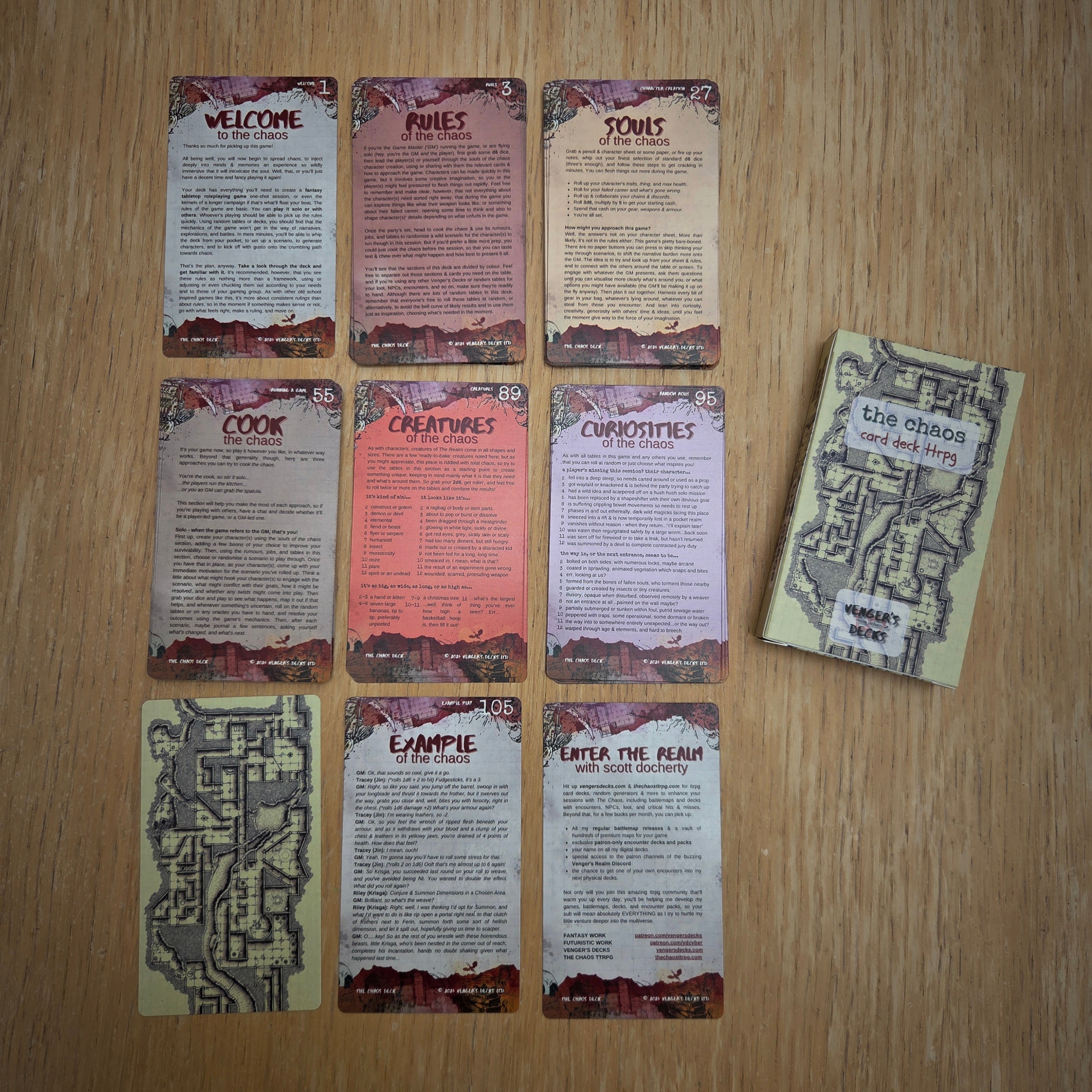 The Chaos Card Deck TTRPG | Card-Based Tabletop RPG | Free Rules Online